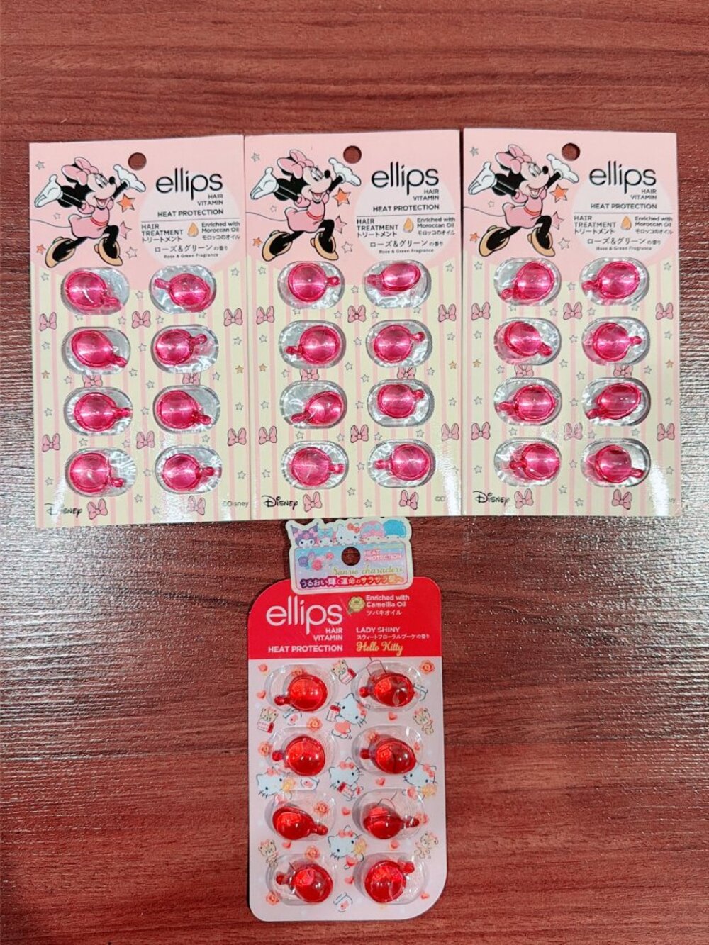 Ellips Hair Vitamin Heat Protection Capsules Lot - Disney Minnie & Hello Kitty
